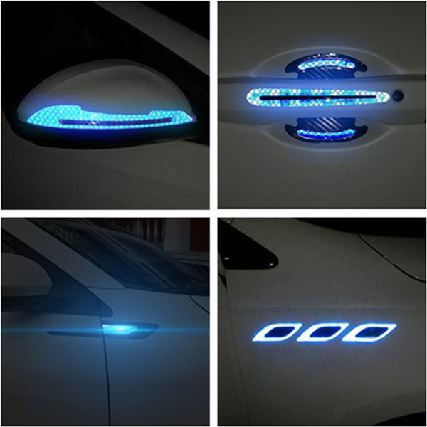 2X Car reflective sticker door handle door bowl Protection for Ferrari BMW Audi Toyota  Honda Mazda Hyundai Mercedes Benz Ford