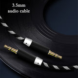 3.5mm Aux Audio Cable Male To Male Braided Cables Nylon Car Mobile Phone Connection Cable Cord Stereo Speaker Line In Adapter