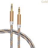 3.5mm Aux Audio Cable Male To Male Braided Cables Nylon Car Mobile Phone Connection Cable Cord Stereo Speaker Line In Adapter