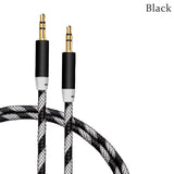 3.5mm Aux Audio Cable Male To Male Braided Cables Nylon Car Mobile Phone Connection Cable Cord Stereo Speaker Line In Adapter
