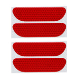 FORAUTO 4 Pieces/set Car Reflective Stickers Car Door Wheel Eyebrow Sticker Decal Warning Tape Safety Mark Reflective Strips