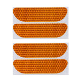 FORAUTO 4 Pieces/set Car Reflective Stickers Car Door Wheel Eyebrow Sticker Decal Warning Tape Safety Mark Reflective Strips